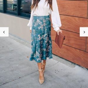 DO IT WITH PASSION FLORAL MIDI SKIRT